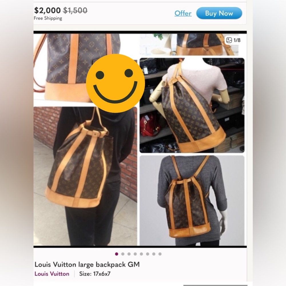 ✅AUTHENTIC LV LARGE RANDONNEE SLING BUCKET BAG - Picture 4 of 10